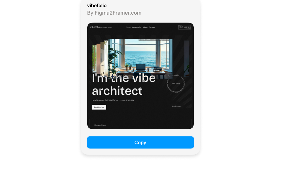 Framer confirmation dialog after clicking Remix link from figma2framer.com