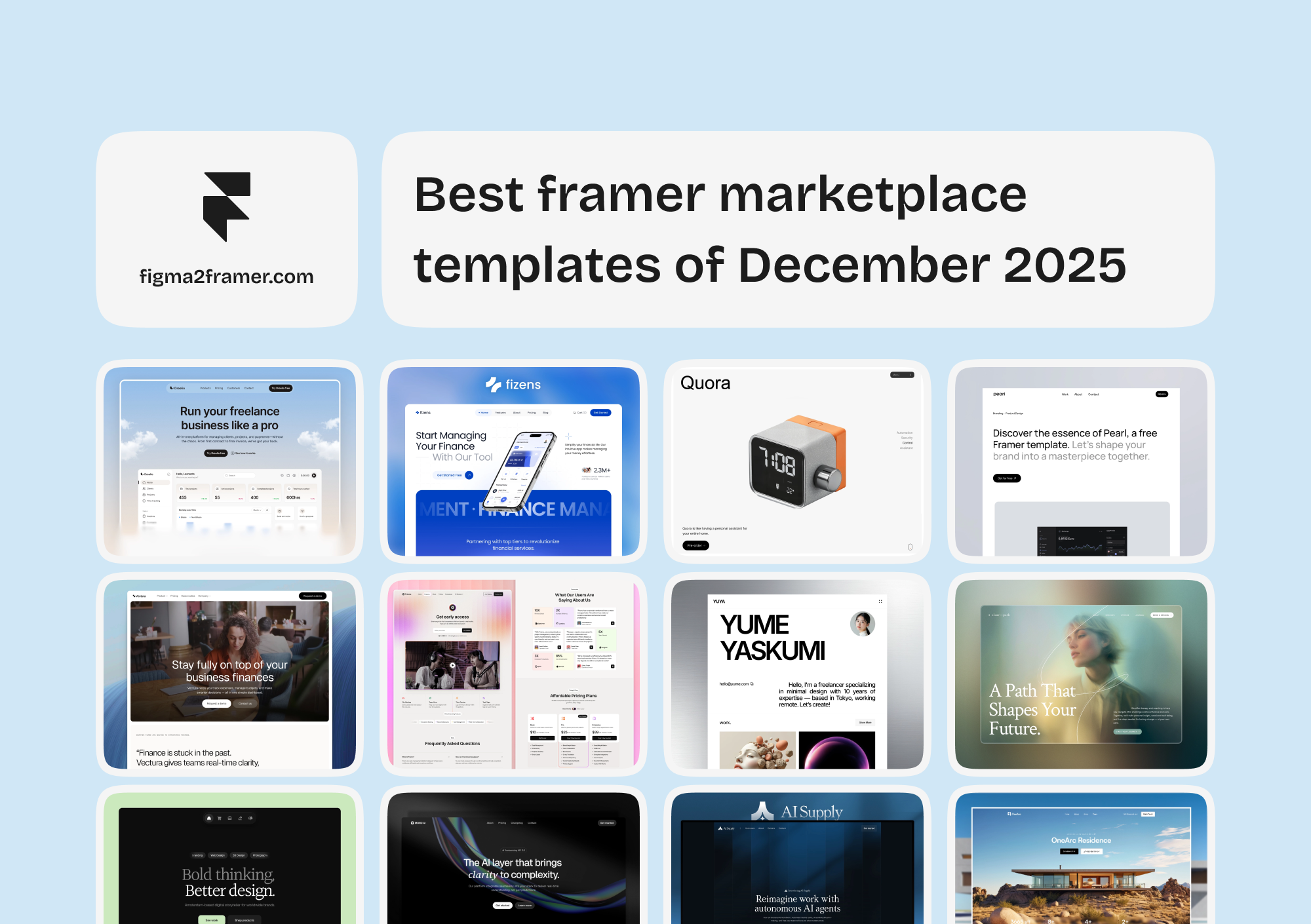 December 2025 Framer Template from Framer Marketplace