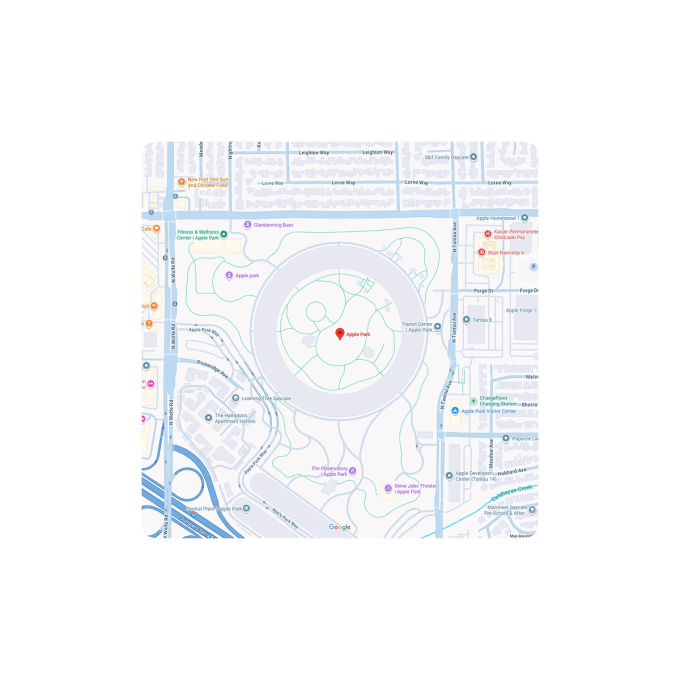 Interactive map embed component