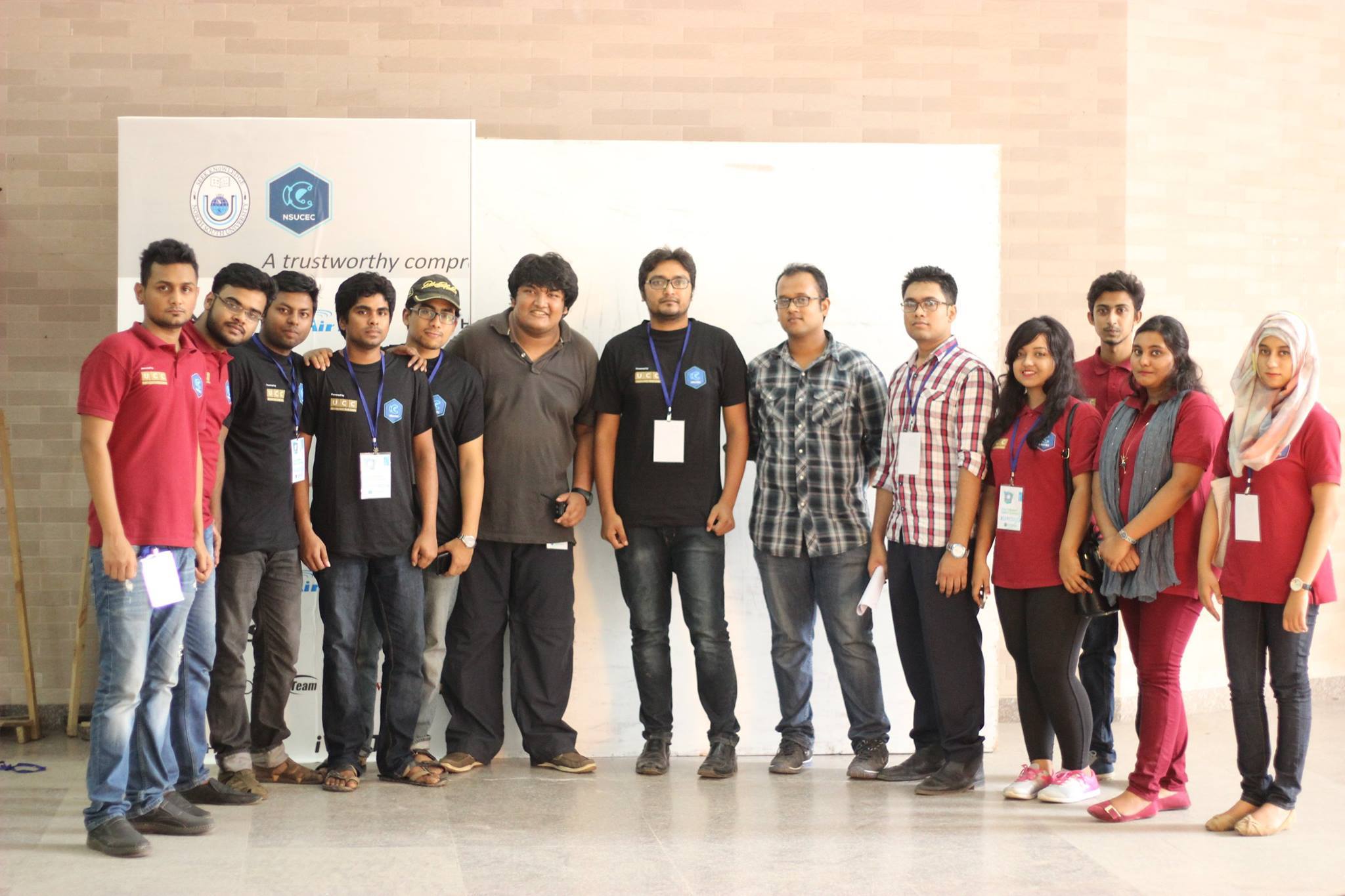 Group photo with teammates, fellow participants and the organisers after winning the Cybernauts 2016 championship at North South University