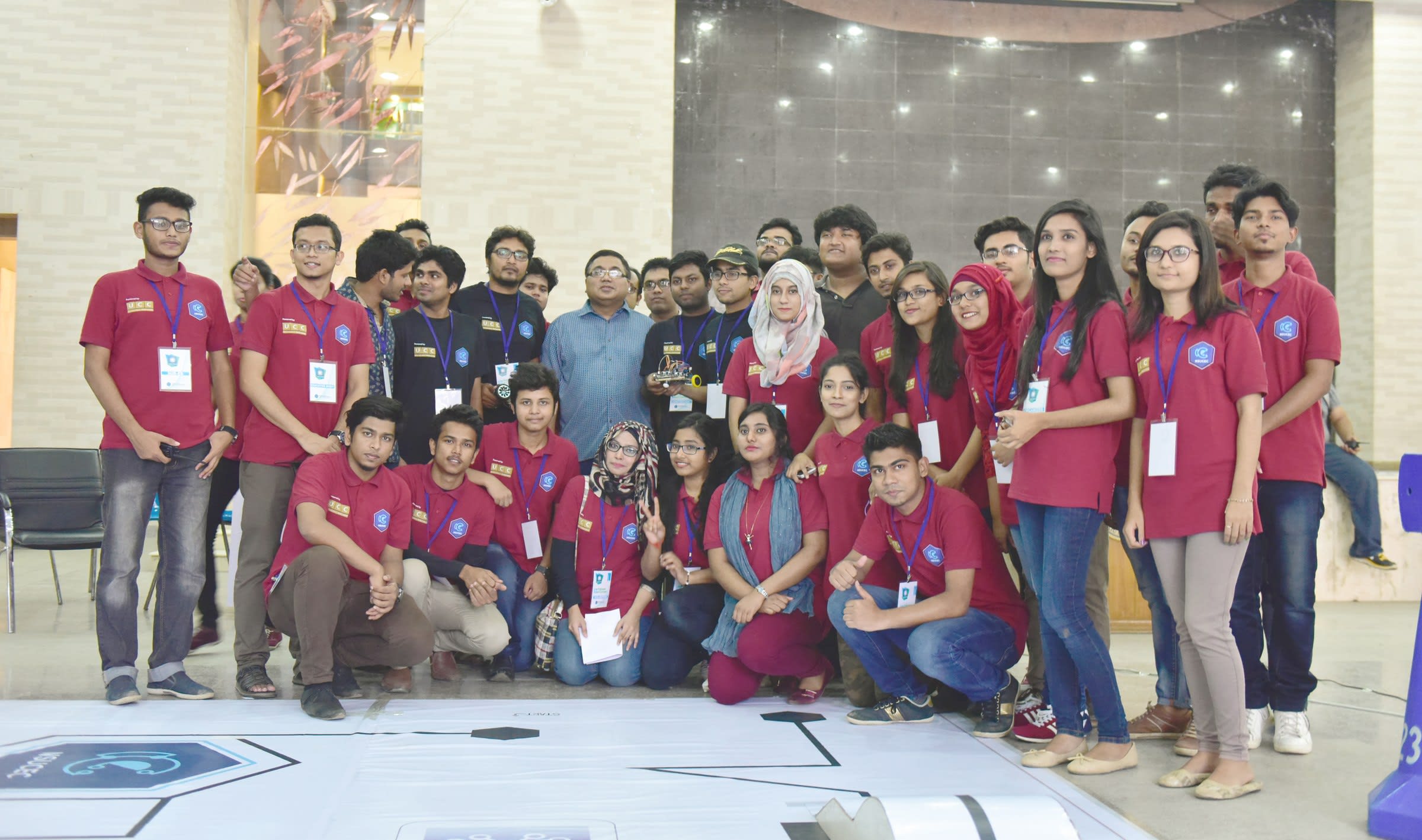 Group photo with the organisers at North South University