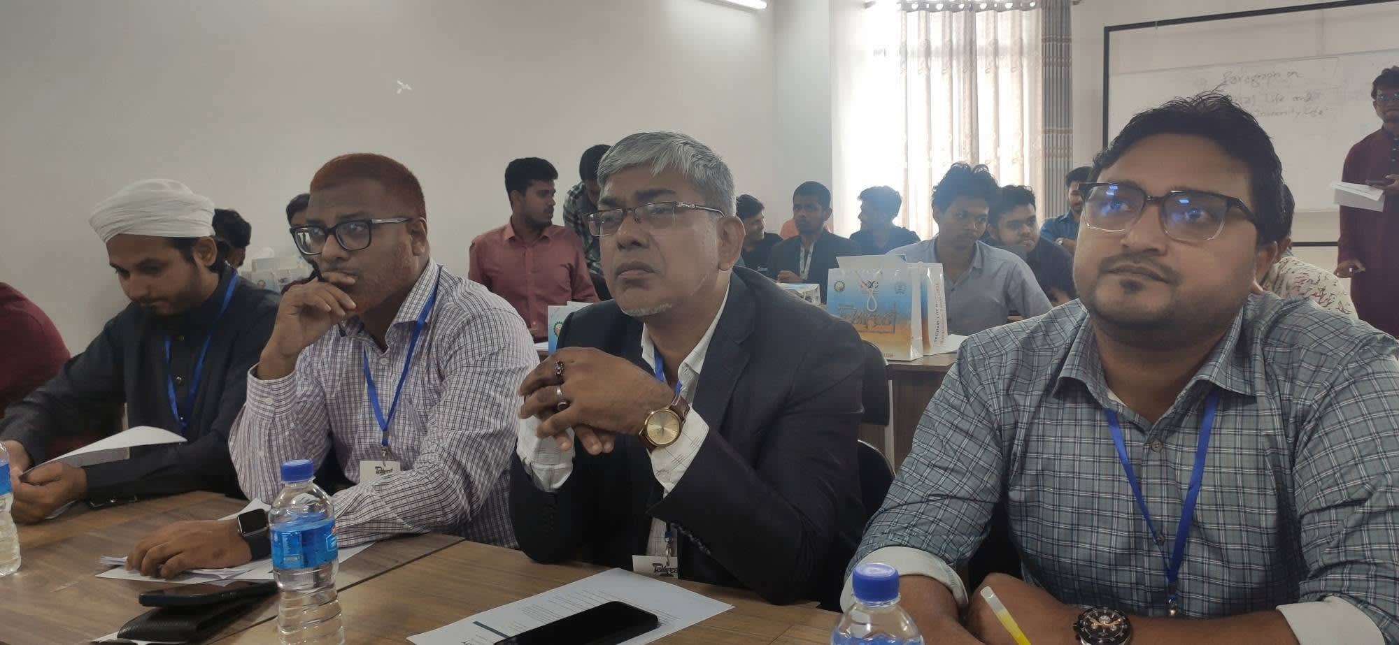 At the judges’ table during the Innovatex presentations, alongside the honourable Vice-Chancellor of DUET, Prof. Dr. Mohammad Iqbal, sir and Prof. Dr. Md. Obaidur Rahman, sir