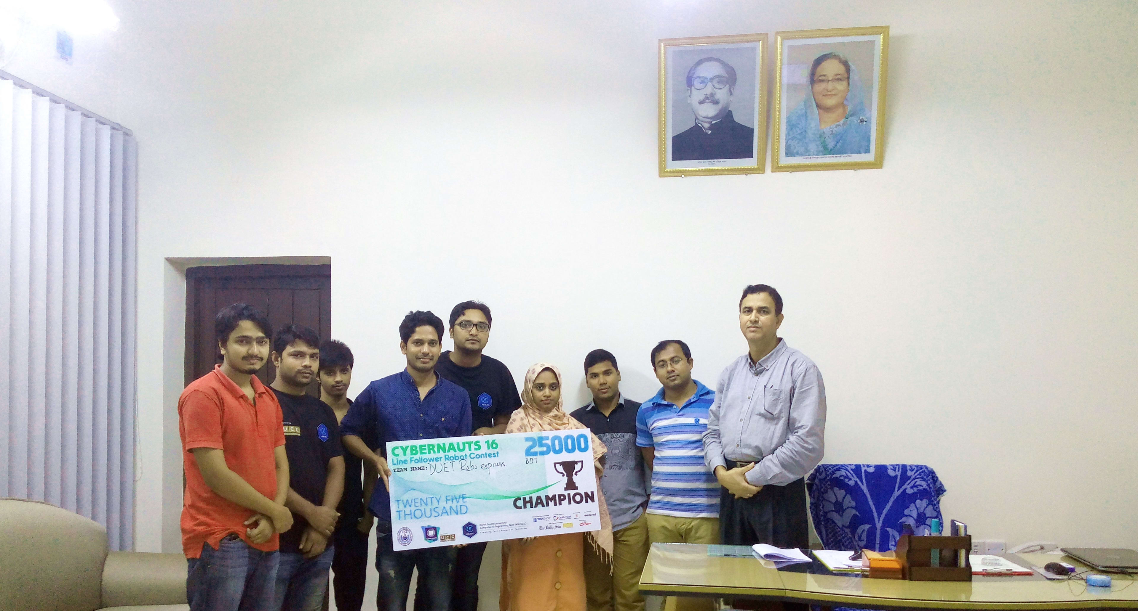 With the honourable Vice-Chancellor of DUET, celebrating our team’s achievement