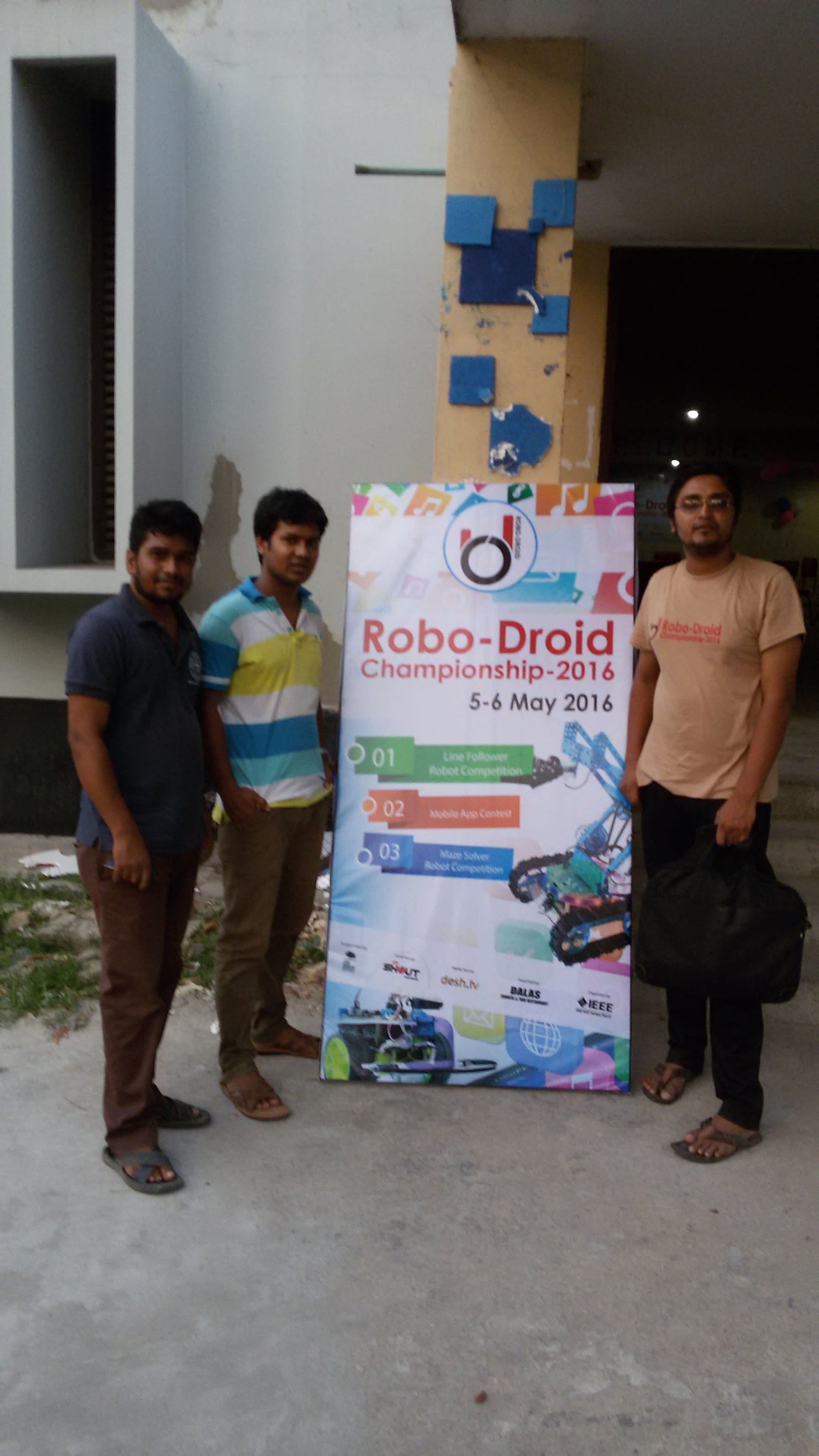 Team DUET Robo Express at the Robo-Droid Championship 2016 venue