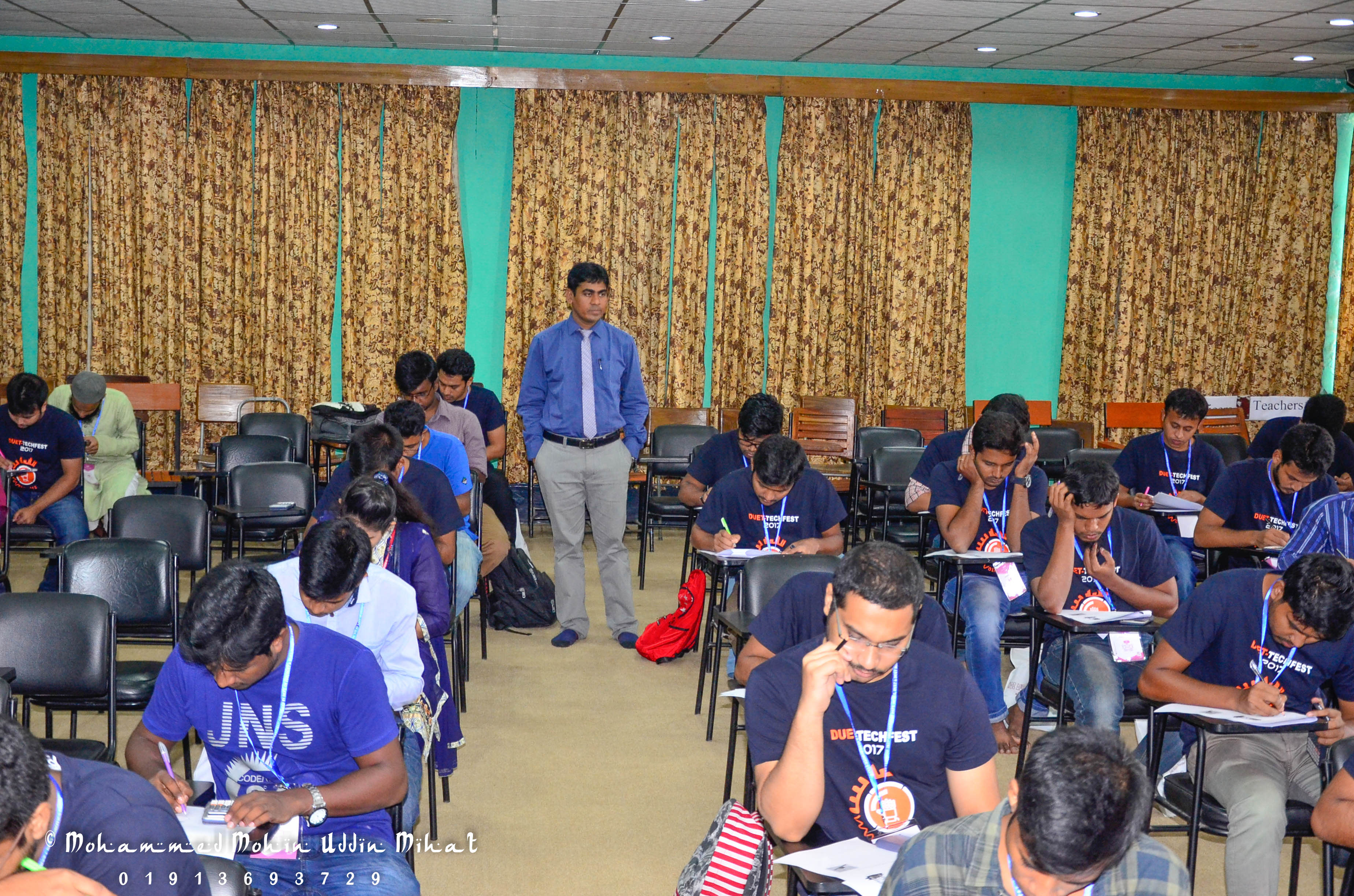 Participants taking the Engineering Olympiad written round at DUET TECHFEST 2017