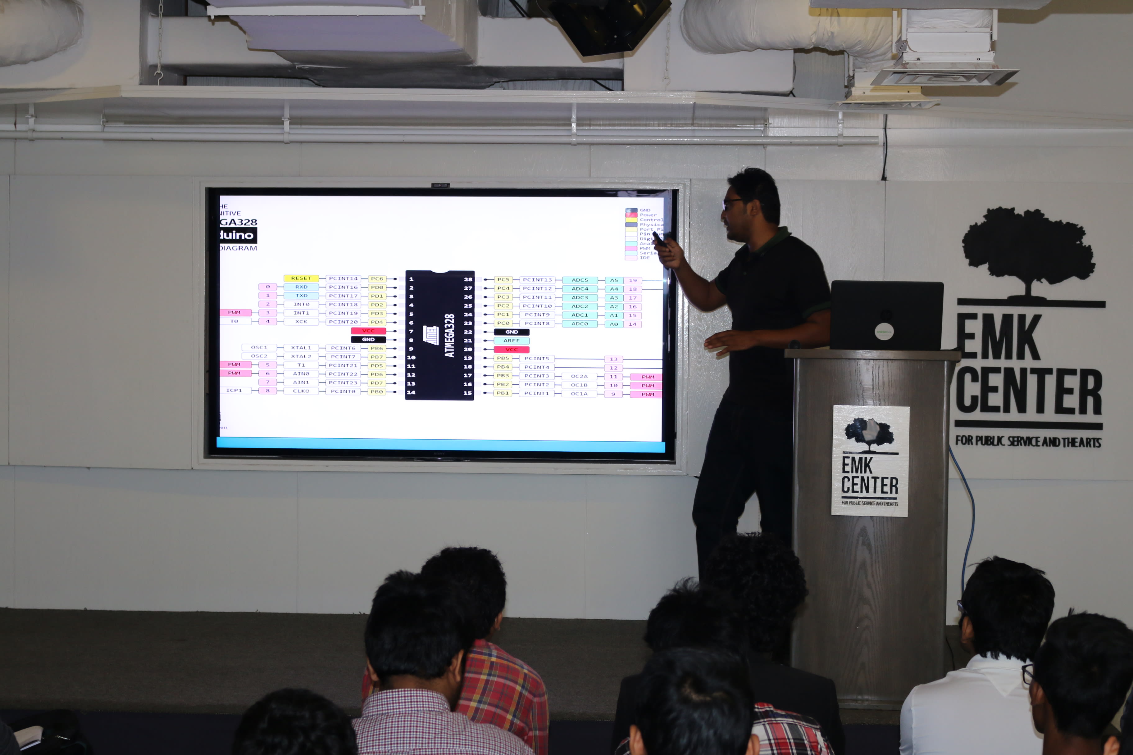 Explaining motor drivers to a full room of participants