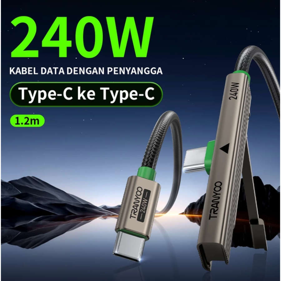 TRANYOO 3 in 1 phone stand & super fast charge cable 240w