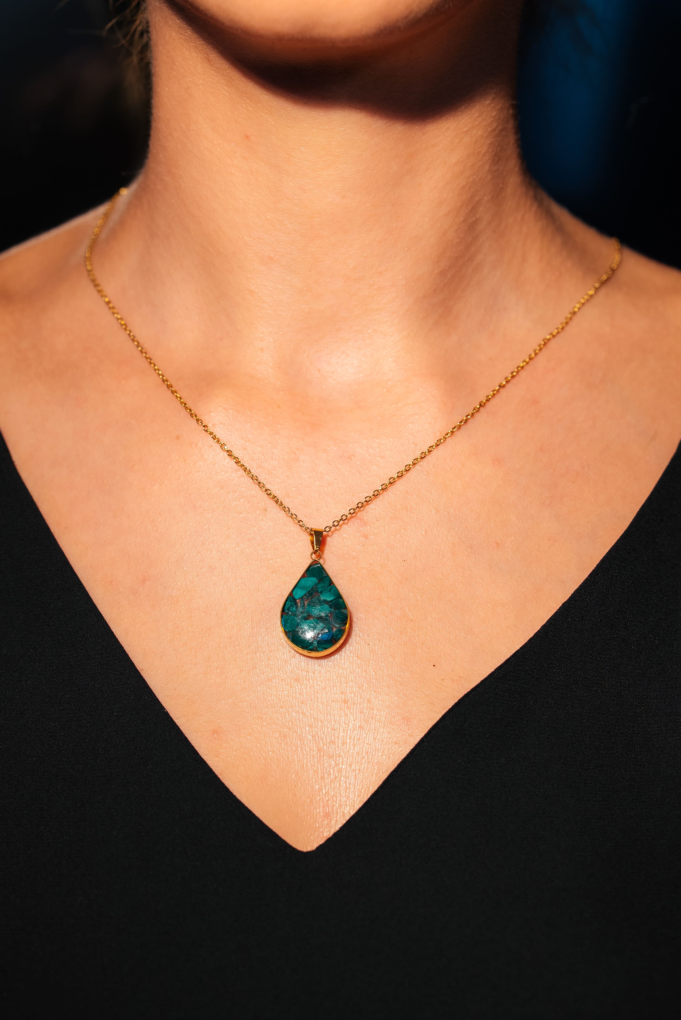 Doğal Taş Opal Kolye