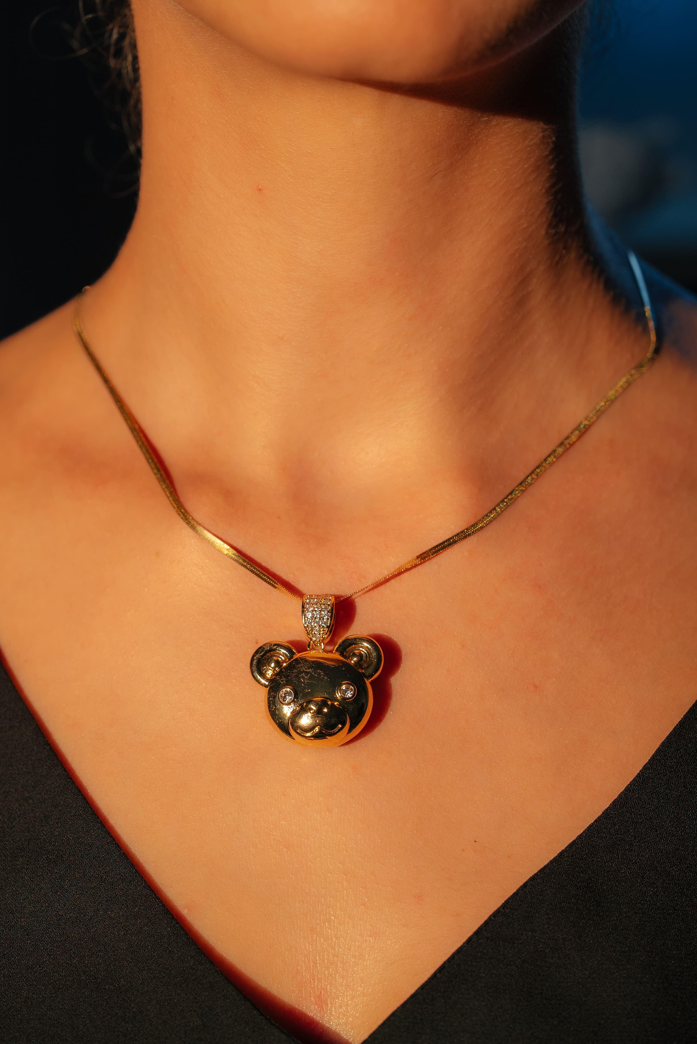 Mickey Mouse Gold Kolye