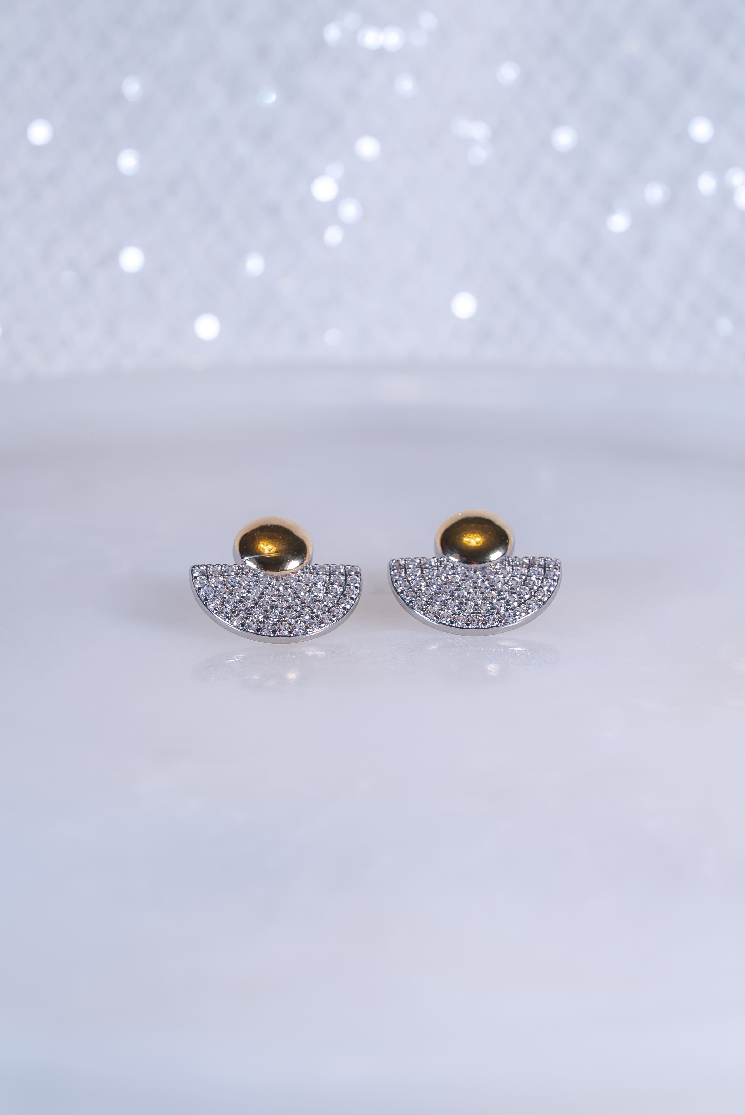 Yelpaze Gold Detay Küpe