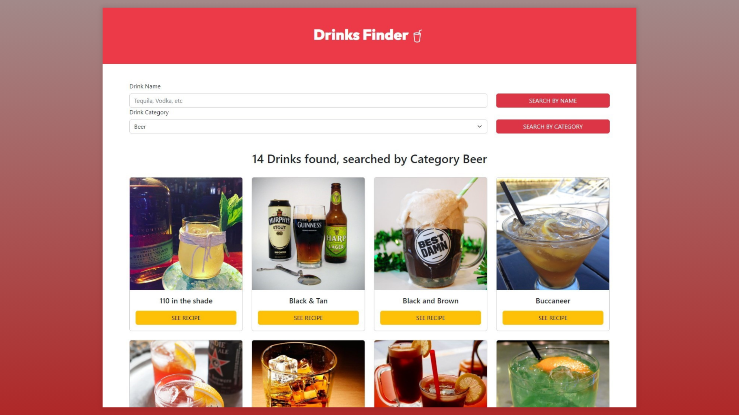 projet Drinks Finder