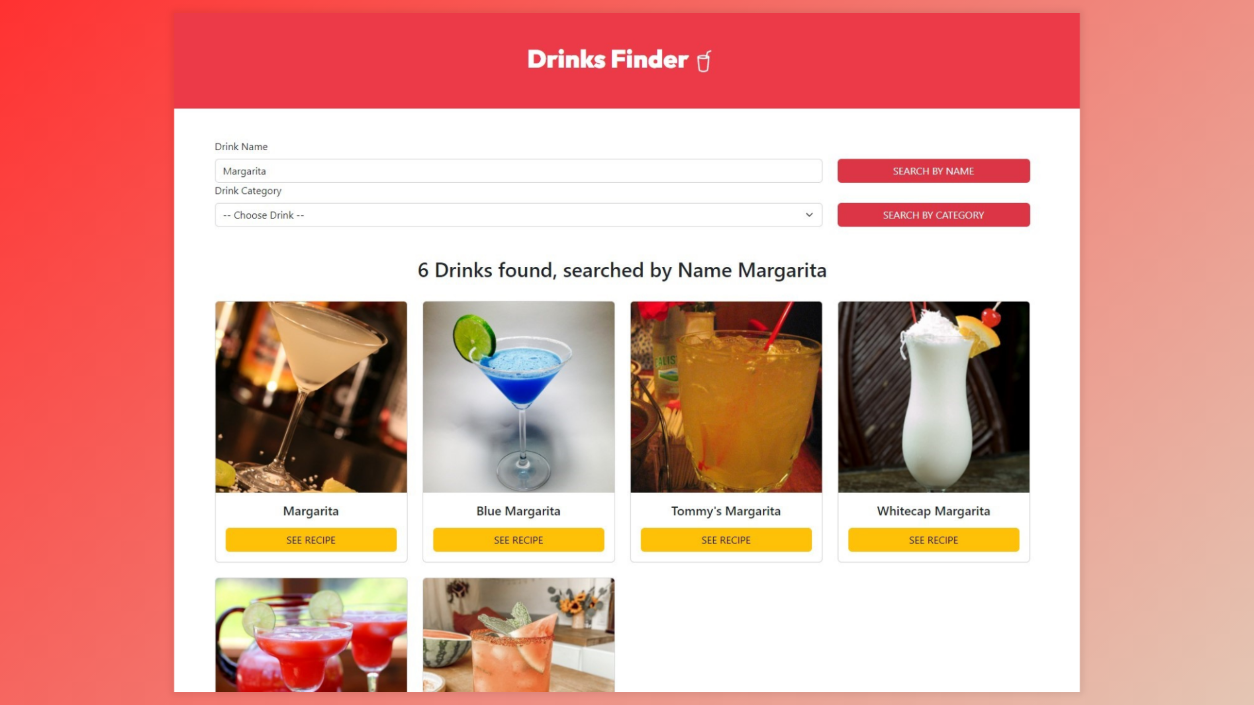 projet Drinks Finder