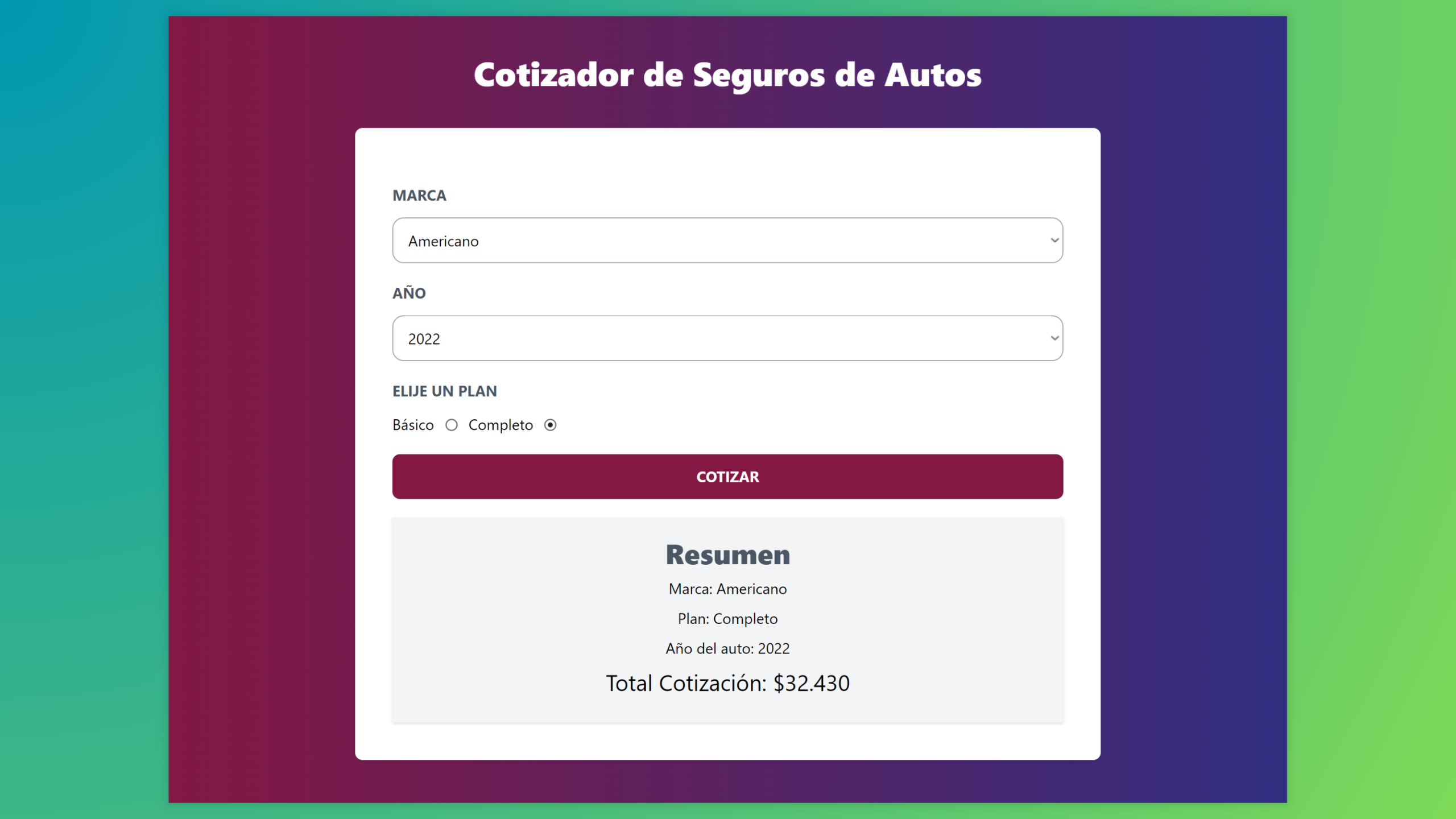 projet Insurance Quoter