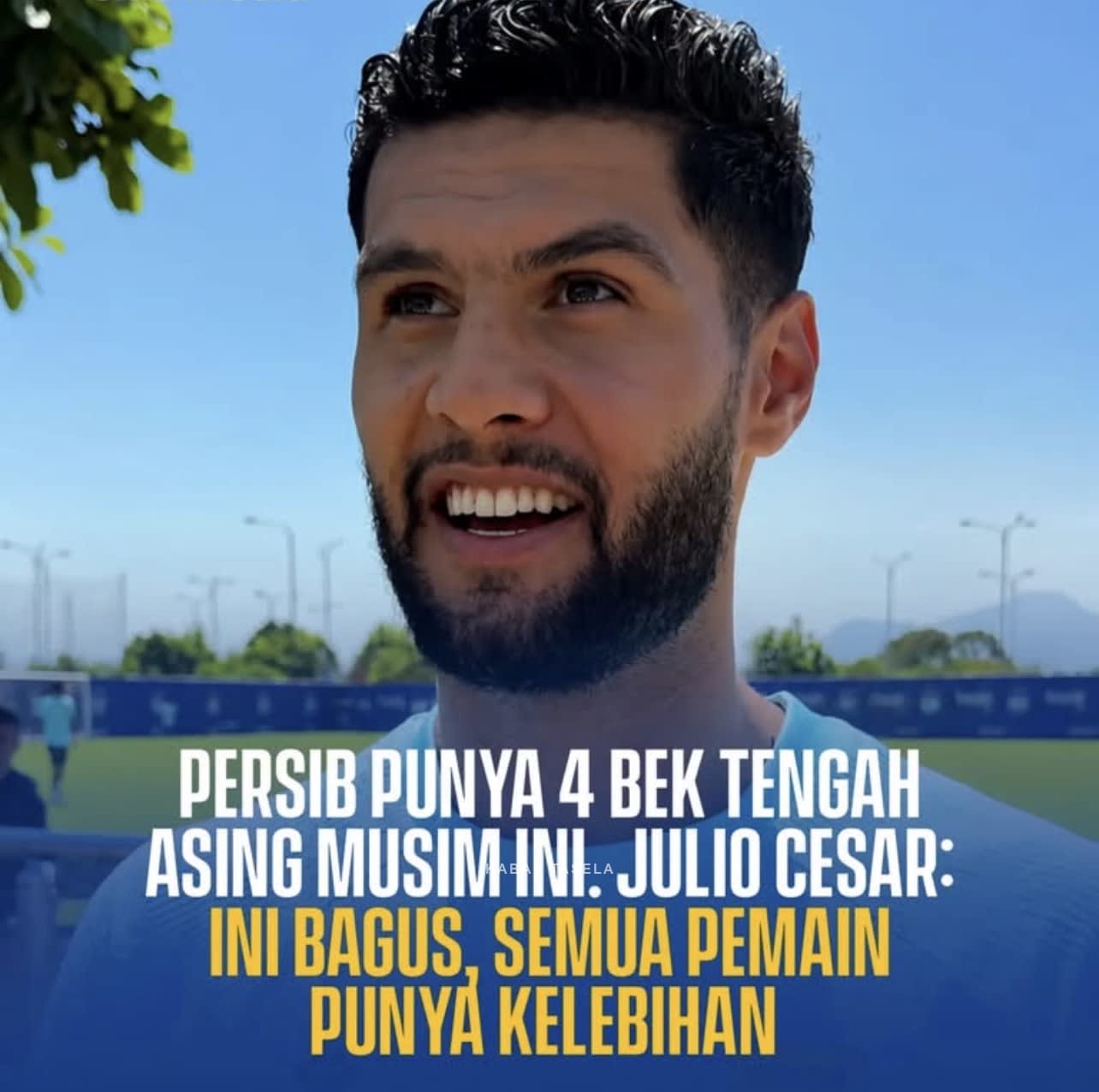 Bek Persib Bandung, Julio Cesar, menyikapi santai persaingan empat pemain asing di posisi bek tengah musim 2026/2027.