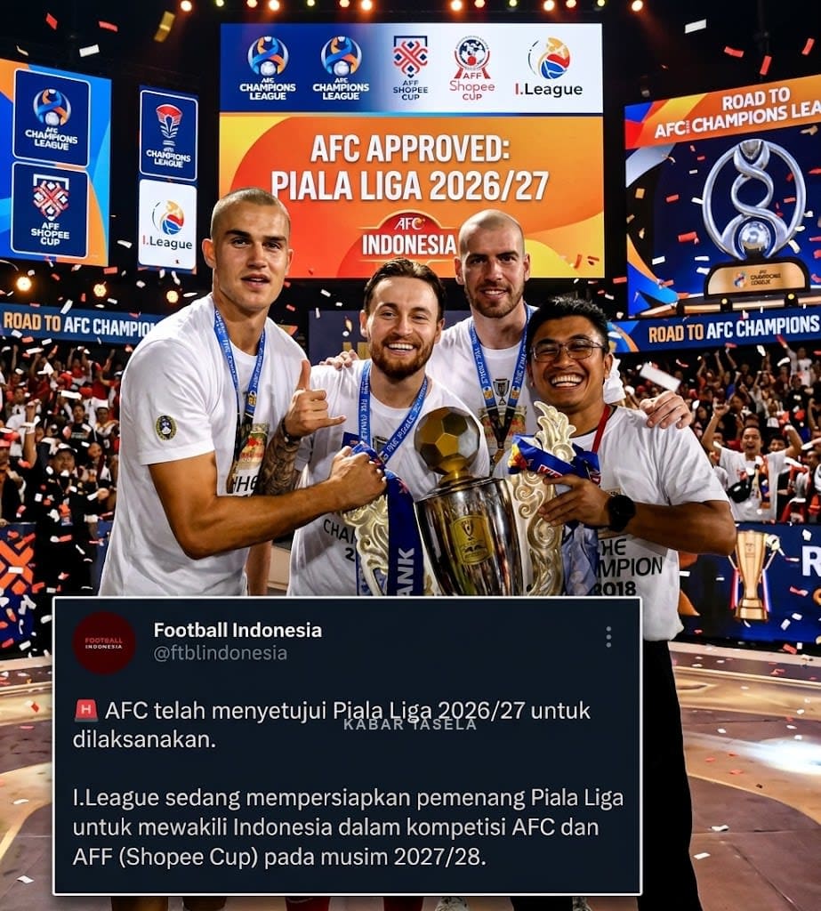 I.League Perjuangkan Juara League Cup Tampil di Kompetisi Asia dan ASEAN, Resmi Bersurat ke AFC dan AFF