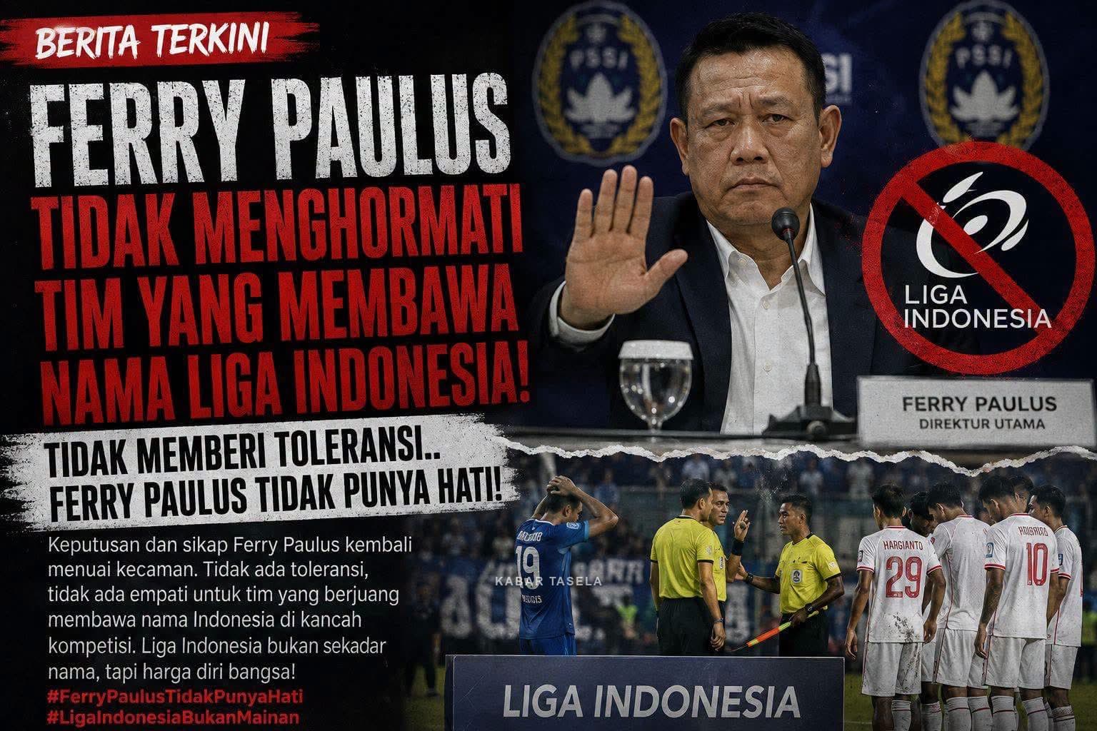 Soroti Keputusan Tegas PT LIB, Suporter Desak Ferry Paulus Beri Ruang Empati Bagi Klub di Pentas Internasional