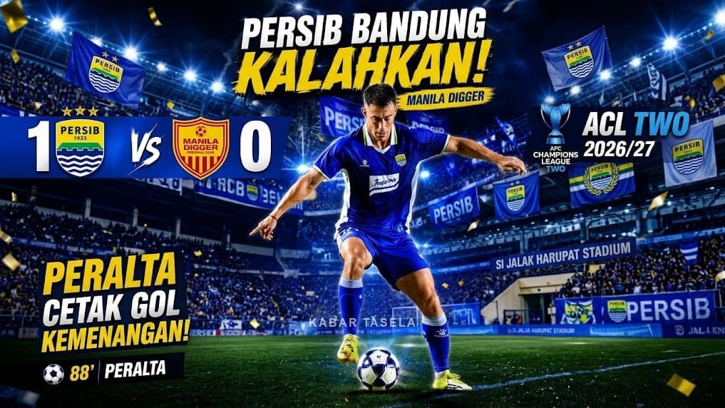 Aksi Spektakuler Peralta Jadi Pahlawan, Persib Pastikan Diri Berlaga di Fase Grup Asia