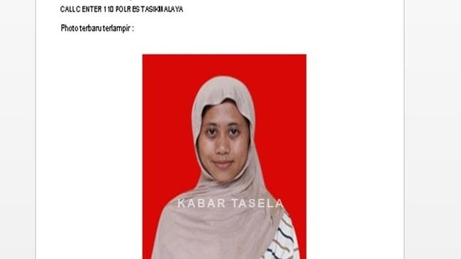 Pamit Kerjakan Skripsi, Mahasiswi Asal Taraju Tasikmalaya Dilaporkan Hilang Hampir Sepekan