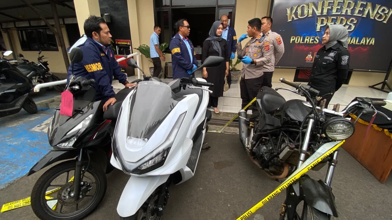 Barang bukti Speda motor hasil Curanmor