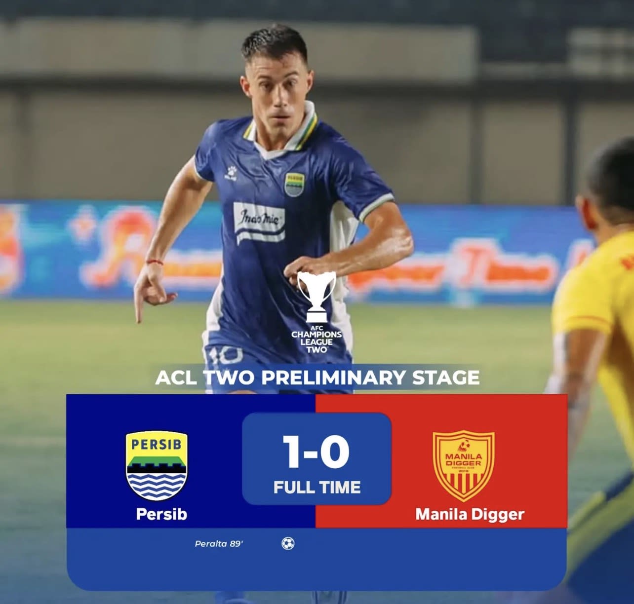 Drama Menit Akhir! Gol Mariano Peralta Bawa Persib Tekuk Manila Digger 1-0 dan Lolos ACL Two