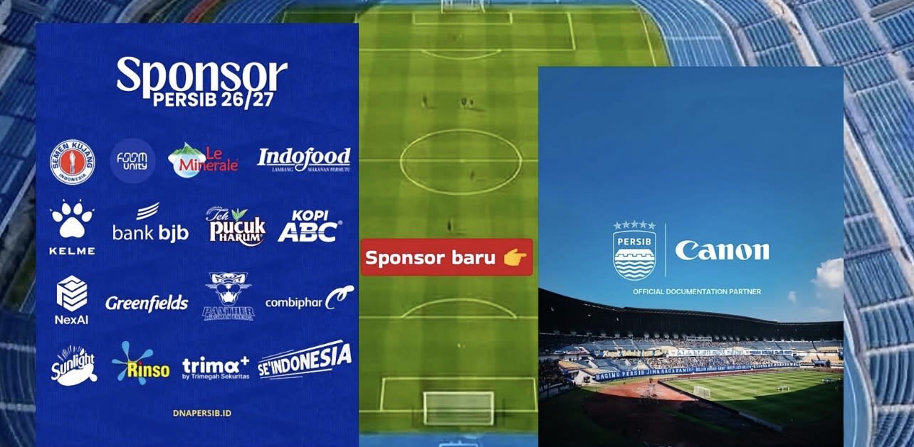 Jelang El Clasico vs Persija, Persib Bandung Resmi Gaet Canon Imaging Indonesia Sebagai Sponsor ke-17