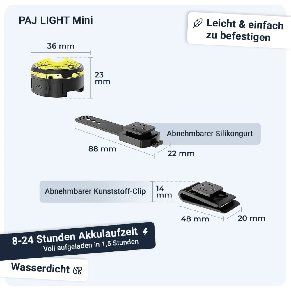 PAJ Light Mini: LED-Licht Maße