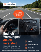 Warnungen, die man versteht - Signalton und Sprachansage für Blitzer, Gefahrenstellen und Baustellen