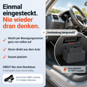 PAJ Blitzer- und Gefahrenwarner im OBD2-Anschluss unter dem Lenkrad eingesteckt, bezieht Strom direkt aus dem Fahrzeug und startet automatisch