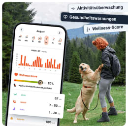 PET Finder 4G Mini: pettracker mit Gesundheits- & Aktivitätsmonitoring