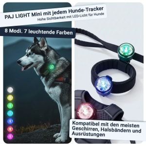 PET Finder 4G Mini: gps pet tracker mit LED-Licht