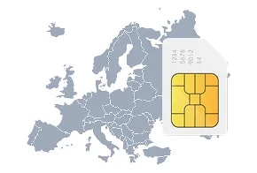 auf der Karte eine SIM