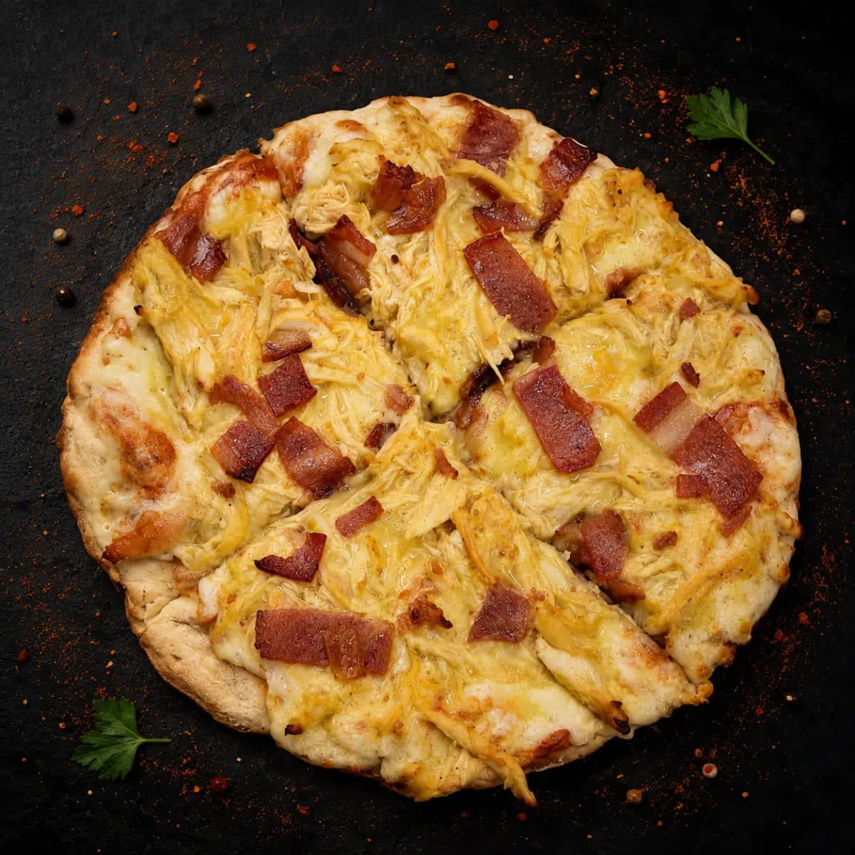 Pizza Pollo Miel Mostaza