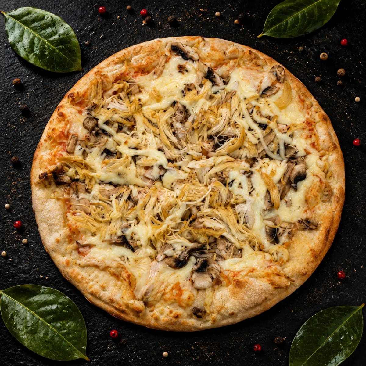 Pizza Pollo Champiñón