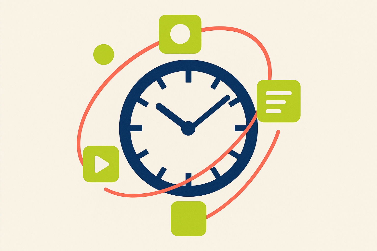 Conceptual image of app development process with clock and dollar signs.
