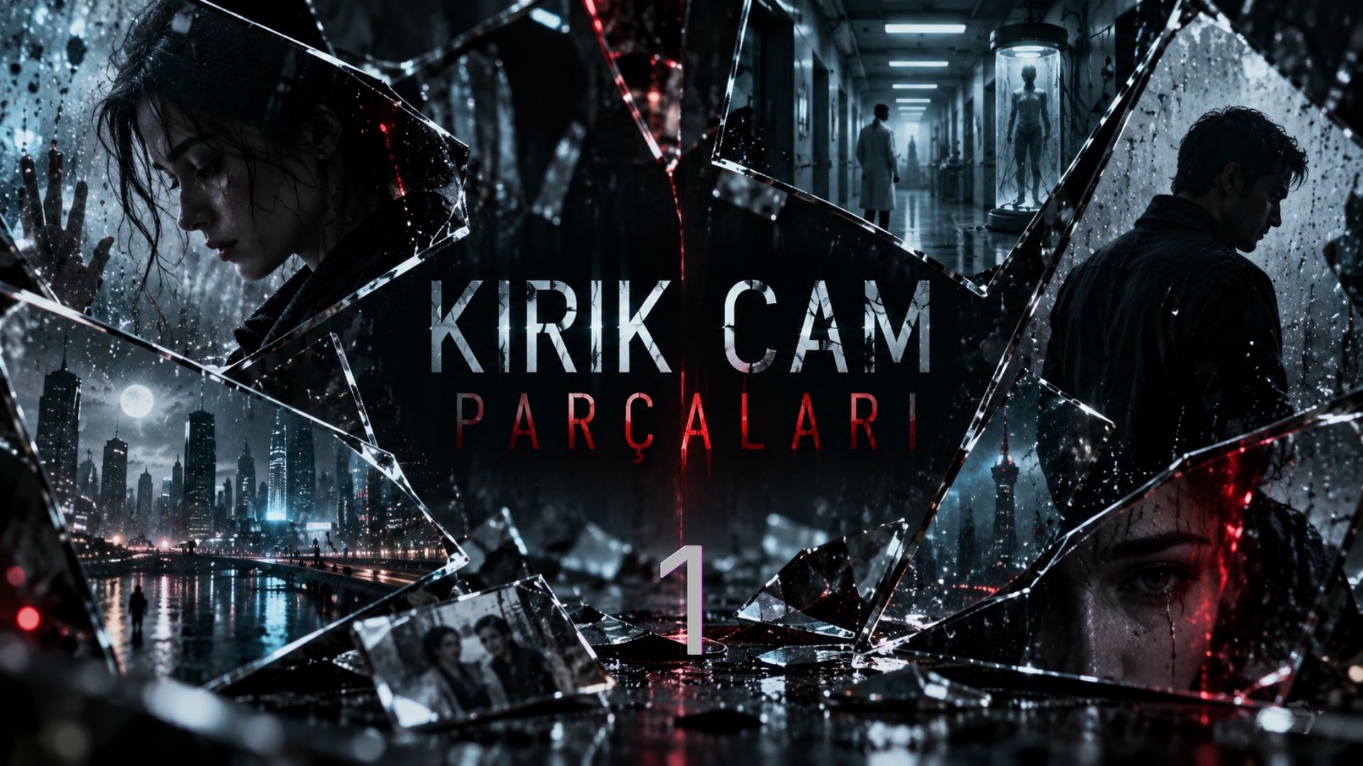 Kırık Cam Parçaları için kırmızı kayalıkların arasından geçen ıssız yol