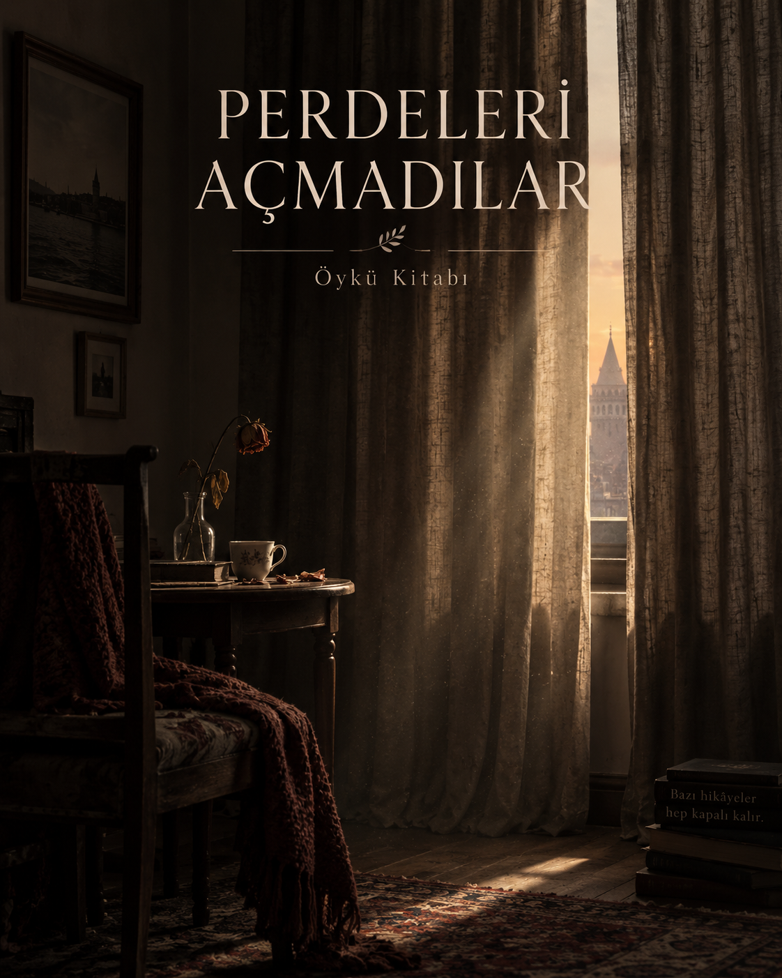 Perdeleri Açmadılar için alacakaranlıkta kalabalık bir şehir caddesi
