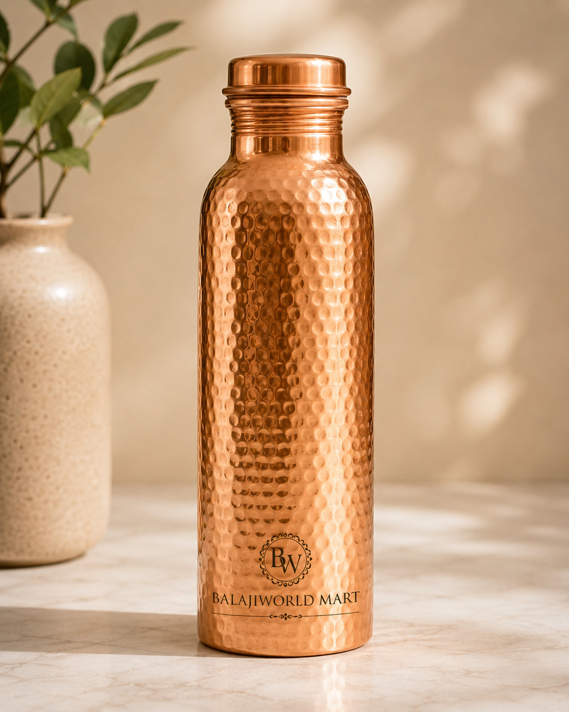 Copper Bottle 950 ML Hammered
