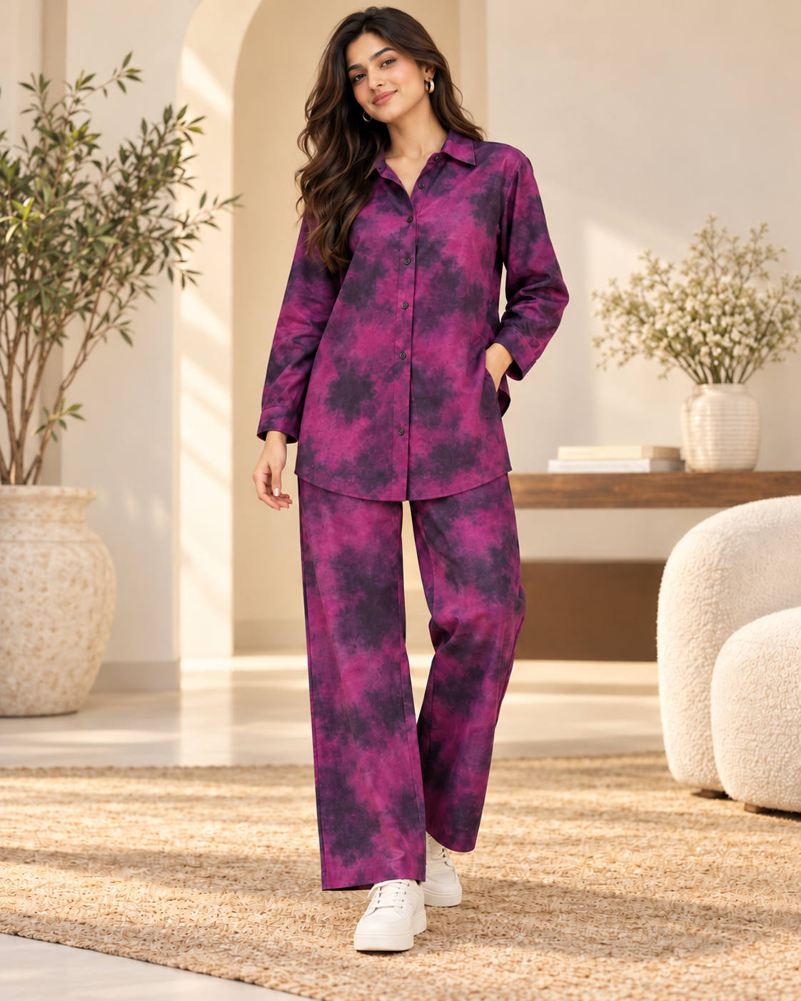 Plum Tie-Dye Co-Ord Set