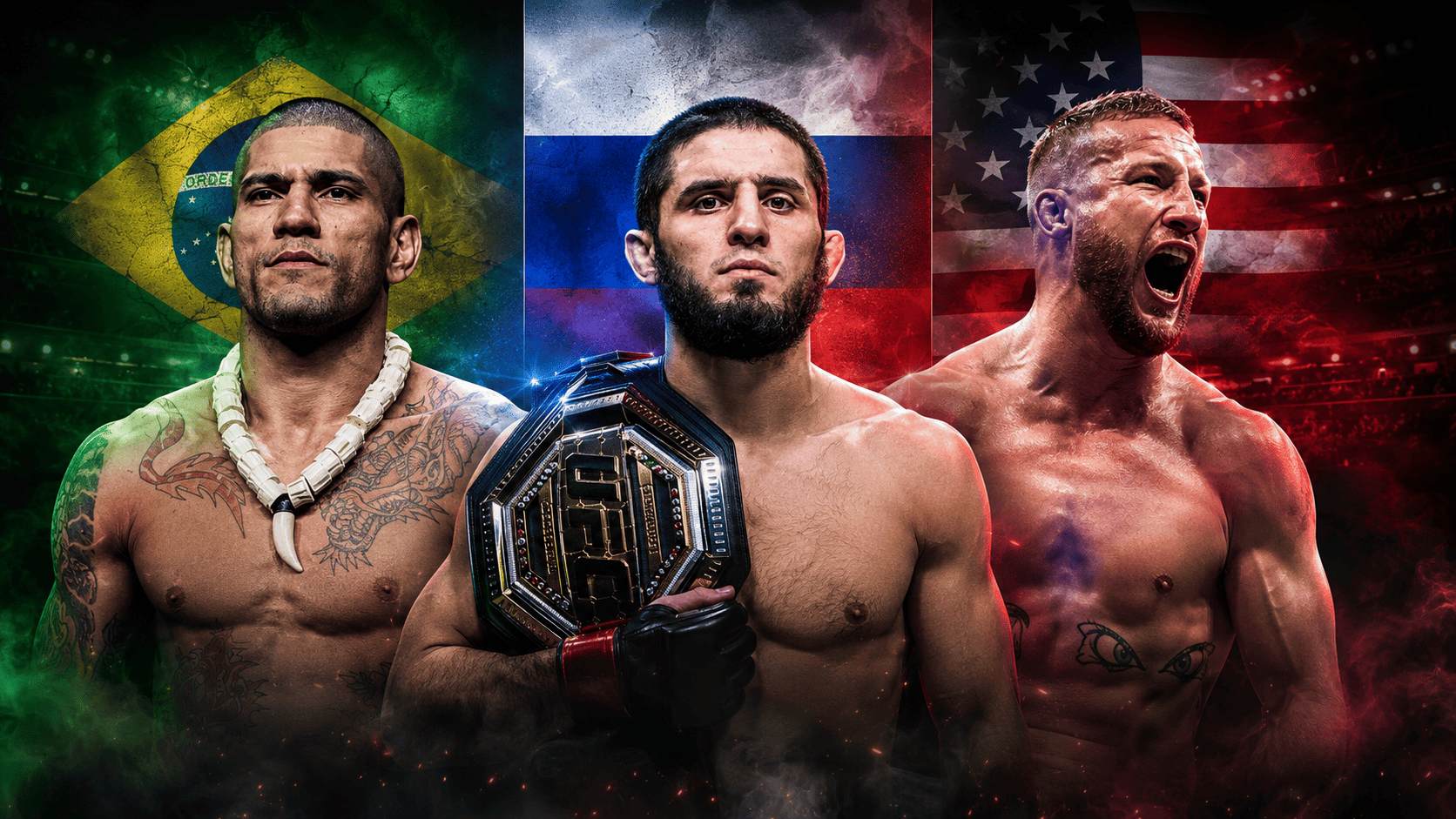 ¿Qué país tiene los mejores peleadores de UFC en 2026? Estados Unidos, Brasil y Rusia frente a frente