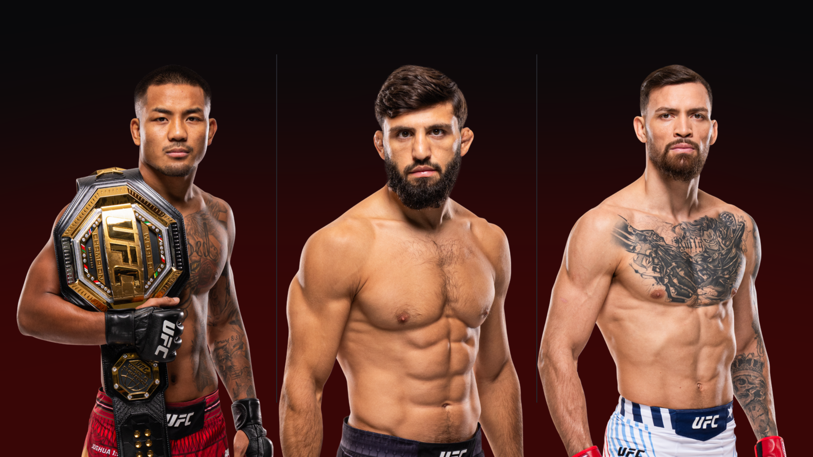 Joshua Van, Arman Tsarukyan y Mauricio Ruffy