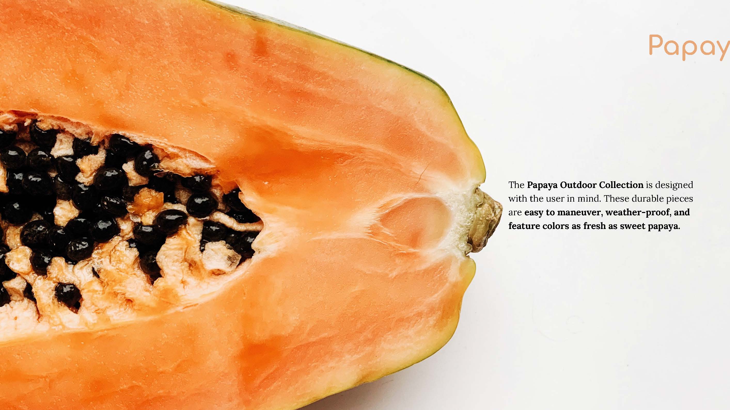 Papaya outdoor table