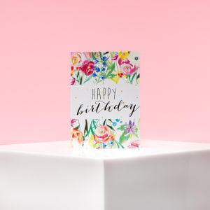 Happy Birthday Floral Card - Standard