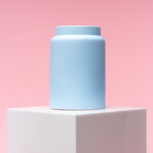 Ceramic Dimi Matte Soft Blue Vase - Standard