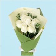 White Roses  - 6 Roses (Half Dozen)
