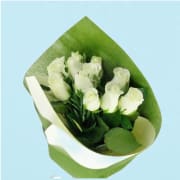 White Roses  - 6 Roses (Half Dozen)