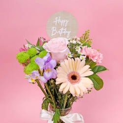 Happy Birthday Bouquet Pick  - Standard