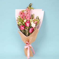 Furry Friends Pink Posy  - Standard