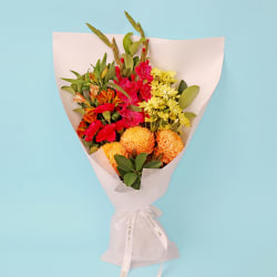 Fireside Blooms Bouquet  - Premium
