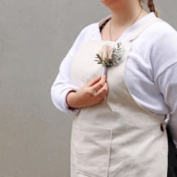 Peach Blossom Buttonhole  - Standard