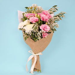 Delicate Pastel Cascade Posy - Standard